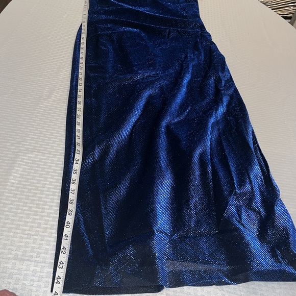 Blondie and Me Evening Royal Blue ￼ 
iridescent Gown. Spaghetti straps 11-12 - Picture 12 of 16